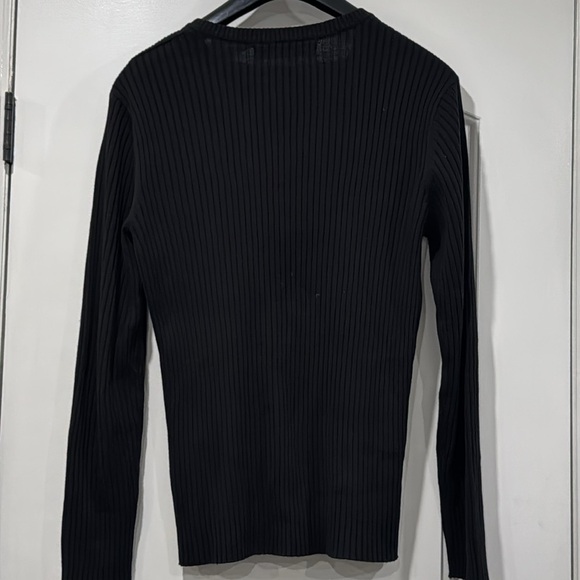 Basic Code Black V-Neck Ribbed Sweater Size Men’s XL - Picture 5 of 6